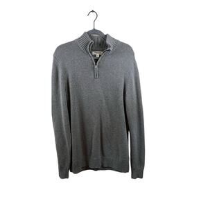 Good Threads Grey Men's Pullover 1/2 Zip Sweater Size Medium